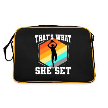 C’est ce qu’elle a mis au volleyball - Sac Retro - noir/or - Dos