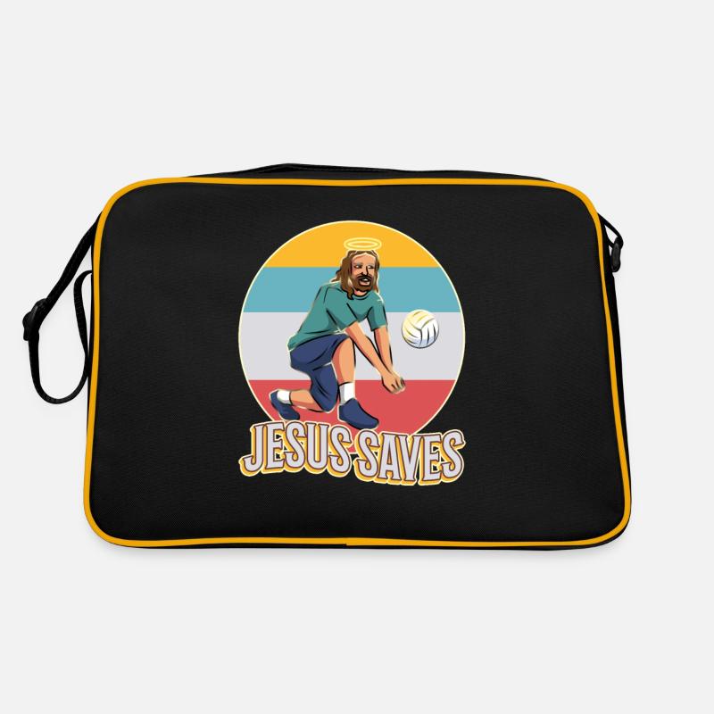 Jésus et le volleyball Sac Retro