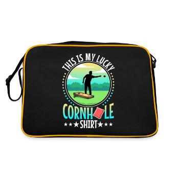 C’est ma chemise porte-bonheur en cornhole - Sac Retro - noir/or - Dos