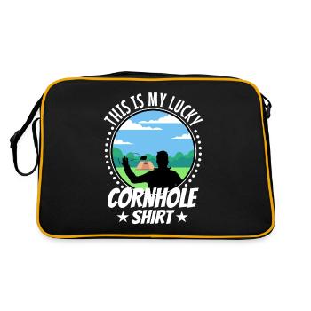 C’est ma chemise porte-bonheur en cornhole - Sac Retro - noir/or - Dos