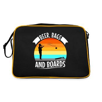 Cornhole - Beer Bags and Boards - Retro Bag - black/gold - Back