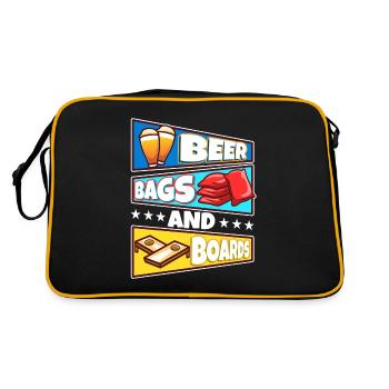 Cornhole - Beer Bags and Boards - Retro Bag - black/gold - Back