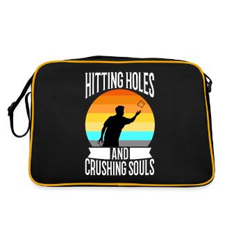 Hitting Holes and Crushing Souls - Retro Bag - black/gold - Back