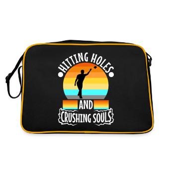 Hitting Holes and Crushing Souls - Retro Bag - black/gold - Back