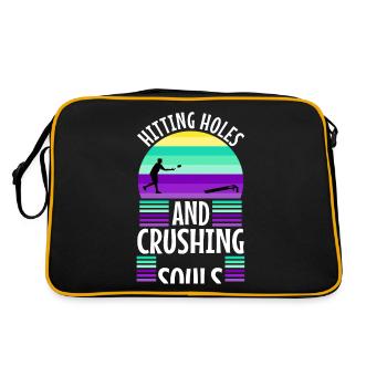 Hitting Holes and Crushing Souls - Retro Bag - black/gold - Back
