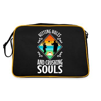 Hitting Holes and Crushing Souls - Retro Bag - black/gold - Back