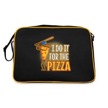 I do it for the Pizza - Retro Bag - black/gold - Back