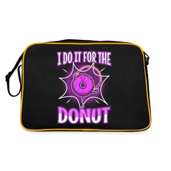 I do it for the Donuts - Retro Bag - black/gold - Back