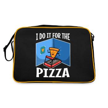 I do it for the Pizza - Retro Bag - black/gold - Back