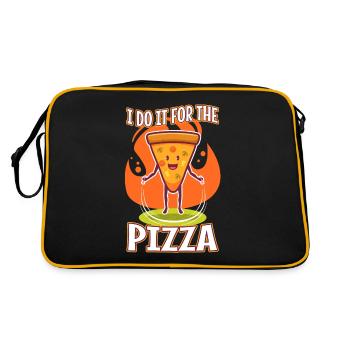 I do it for the Pizza - Retro Bag - black/gold - Back