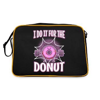 I do it for the Donuts - Retro Bag - black/gold - Back
