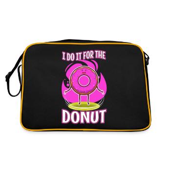 I do it for the Donuts - Retro Bag - black/gold - Back