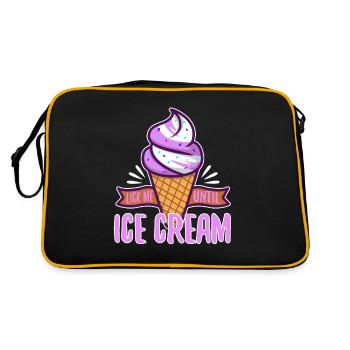 Lick Me Until Ice Cream - Retro Bag - black/gold - Back