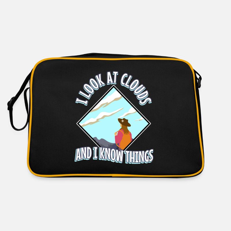 I Look At Clouds And I Know Things Retro Tasche