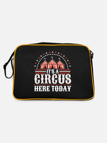 Attention c’est un cirque ici aujourd’hui - Sac Retro - noir/or - Dos