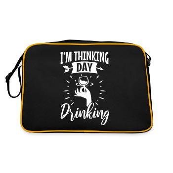 Im thinking day drinking - Retro Bag - black/gold - Back
