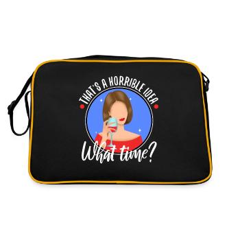 That's a horrible idea what time - Retro Bag - black/gold - Back