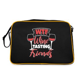 WTF Wine Tasting Friends - Retro Bag - black/gold - Back
