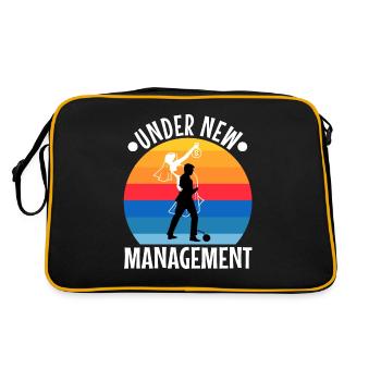 Under New Management - Retro Bag - black/gold - Back