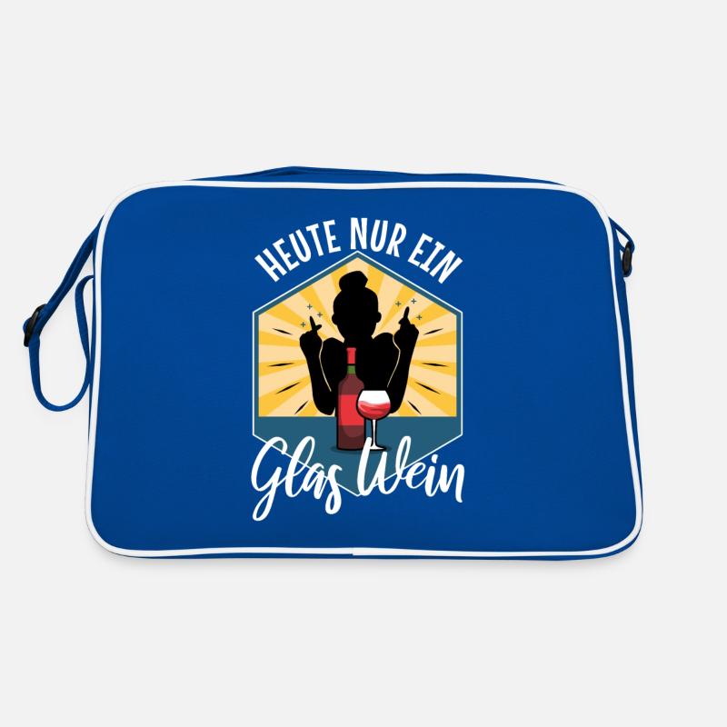 Heute nur ein glas wein Retro Tasche