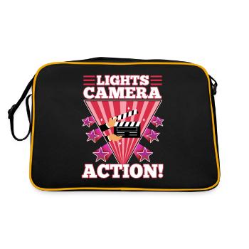Lights camera action - Retro Bag - black/gold - Back