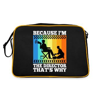 Because I'm The Director That's Why - Retro Bag - black/gold - Back