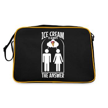 La crème glacée est toujours la réponse - Sac Retro - noir/or - Dos