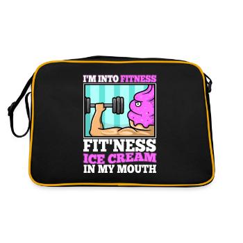 Im into fitness ice cream - Retro Bag - black/gold - Back