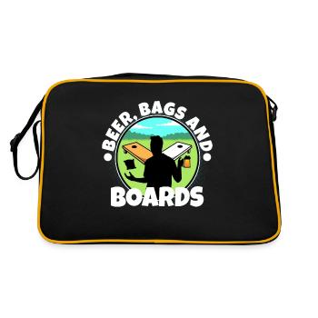 Cornhole - Beer Bags and Boards - Retro Bag - black/gold - Back