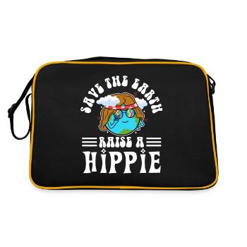 Save The Earth Raise A Hippie - Retro Bag - black/gold - Back