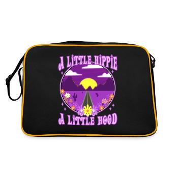 Un peu hippie Un petit capot - Sac Retro - noir/or - Dos
