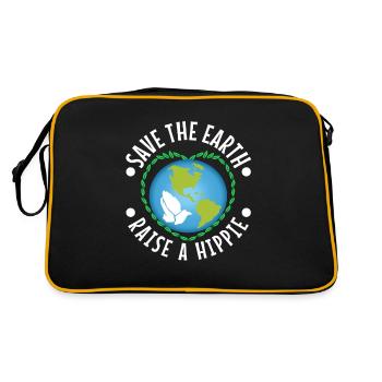 Un peu hippie Un petit capot - Sac Retro - noir/or - Dos