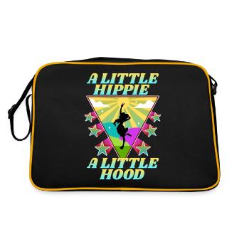 Un peu hippie Un petit capot - Sac Retro - noir/or - Dos