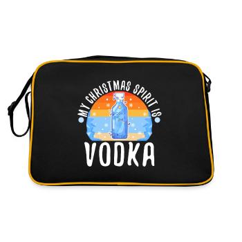 My christmas spirit is vodka - Retro Bag - black/gold - Back