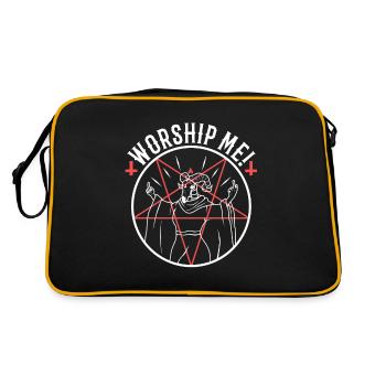 Worship me - Retro Bag - black/gold - Back