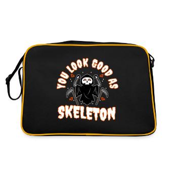 You look good as skeleton - Retro Tasche - Schwarz/Gold - Hinten
