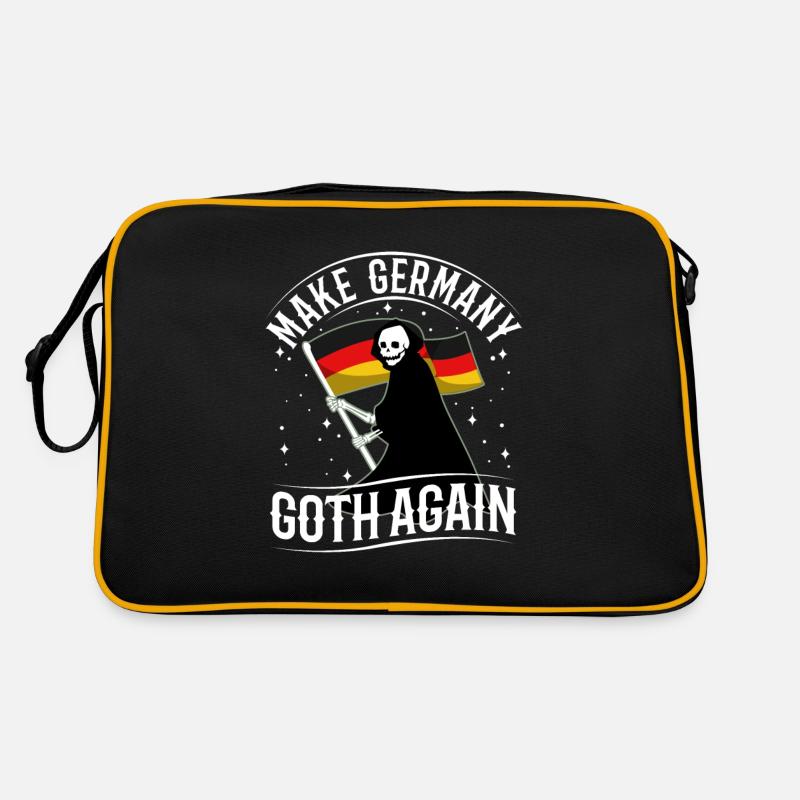 Make Germany goth again - Retro Tasche - Schwarz/Gold