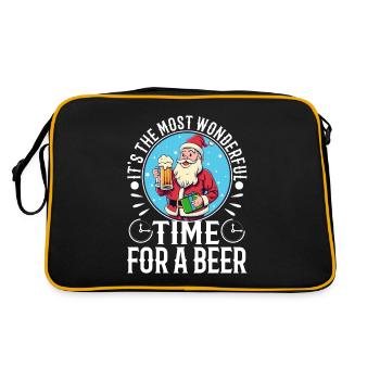 It's the most Wonderful time for a Beer - Retro Tasche - Schwarz/Gold - Hinten