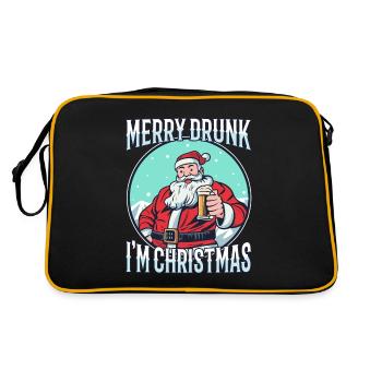 Merry drunk I'm Christmas - Retro Bag - black/gold - Back