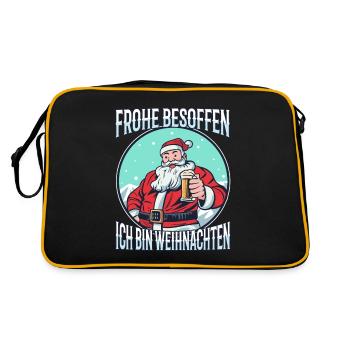 Merry drunk I'm Christmas - Retro Bag - black/gold - Back