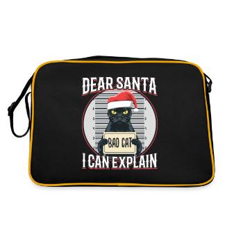 Cher Père Noël, je peux t’expliquer - Sac Retro - noir/or - Dos