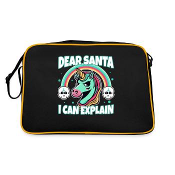 Dear santa i can explain - Retro Bag - black/gold - Back
