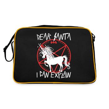 Dear santa i can explain - Retro Bag - black/gold - Back