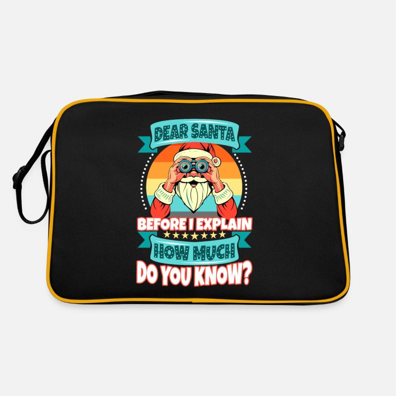 Cher père Noël avant que je vous explique Combien savez-vous Sac Retro