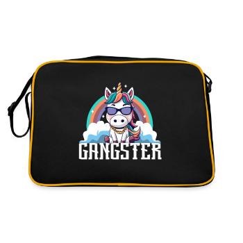 Licorne Gangsta - Sac Retro - noir/or - Dos