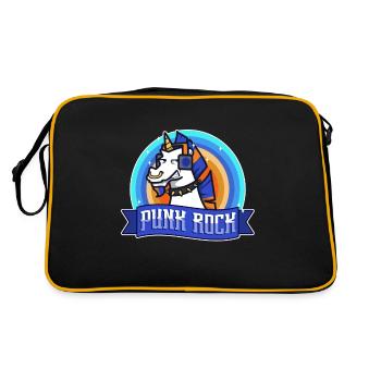 Punk Rock Unicorn - Retro Bag - black/gold - Back