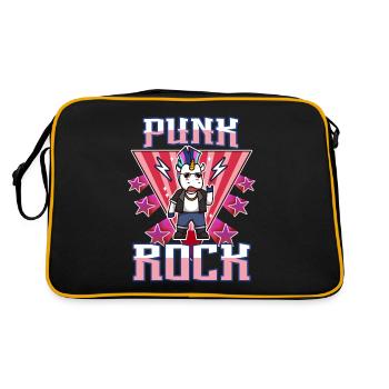 Punk Rock Unicorn - Retro Bag - black/gold - Back