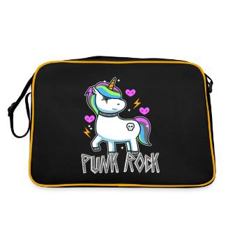 Punk Rock Unicorn - Retro Bag - black/gold - Back