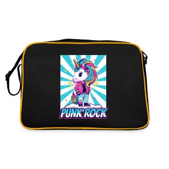 Punk Rock Unicorn - Retro Bag - black/gold - Back