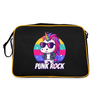 Punk Rock Unicorn - Retro Bag - black/gold - Back
